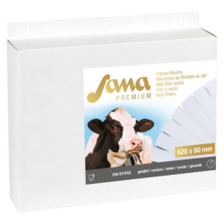 Filtre à lait cousu Premium 57/60 mm x 620 mm - 250 pièces Sana