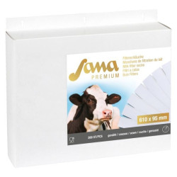 Filtre à lait cousu Premium 95/98 mm x 610 mm - 200 pièces Sana