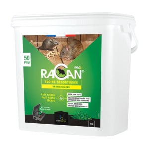 RACAN Rodenticide sous forme d'appât en grain, seau de 5 kg