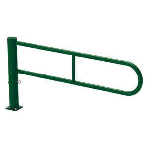 Barrière tournante longueur 2,30 mètres Procity, peint/galva - Vert mousse