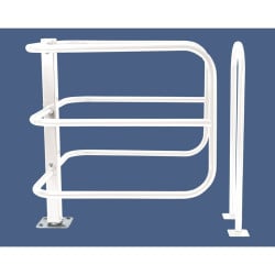 Barrière sélective Procity, 1 élément rotatif + 1 fixe, hauteur 1431 x largeur 1275 mm - Peint/Galva - Blanc pur