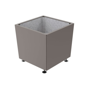 Bac à palmier Olbia carré Procity, acier galvanisé, 785x785x760 mm - Intérieur tôle galva - Gris Procity