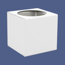 Bac à palmier KUB. acier Procity, 450x450x450 mm - Bac acier amovilble - Blanc pur