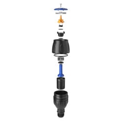 Micro-asperseur MEGANET 24° 200 L/h 1/2" mâle jaune et noir NETAFIM