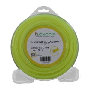 Fil de débroussaillage PRO Rond 3,0mm Jaune, blister de 60m