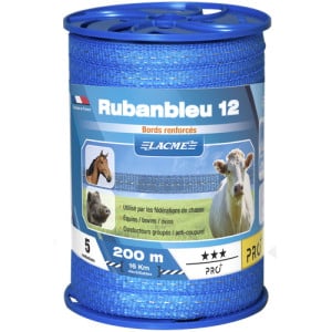 Ruban bleu 12 mm – 200 m Lacmé