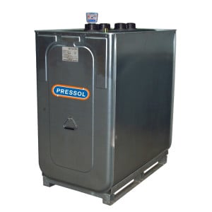 Citerne fioul double paroi acier / HDPE avec jauge mécanique, 750 L