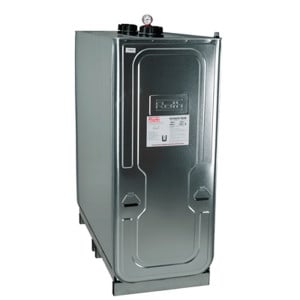 Citerne fioul double paroi acier / HDPE avec jauge mécanique, 1500 L