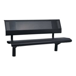 Banc acier Oslo Procity, lg. 1500 mm, peint/zinc, scellement direct - Noir foncé