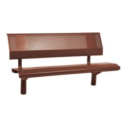 Banc acier Oslo Procity, lg. 1500 mm, peint/zinc, scellement direct - Aspect Corten