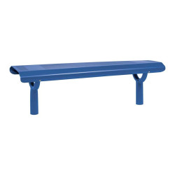 Banquette Oslo Procity, lg. 1500 mm, peint/zinc, scellement direct - Bleu gentiane