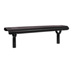 Banquette Oslo Procity, lg. 1500 mm, peint/zinc, scellement direct - Noir foncé