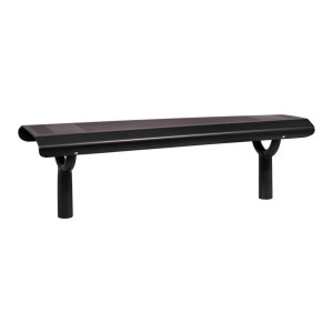 Banquette Oslo Procity, lg. 1500 mm, peint/zinc, scellement direct - Noir foncé