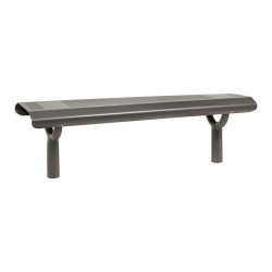 Banquette Oslo Procity, lg. 1500 mm, peint/zinc, scellement direct - Gris Procity
