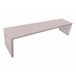Banquette Venise acier Procity, lg. 1800 mm, peint/zinc, fixation sur platines - Gris soie