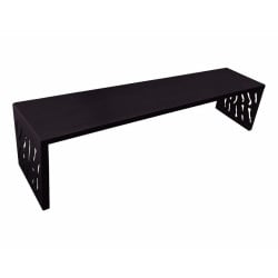 Banquette Venise acier Procity, lg. 1800 mm, peint/zinc, fixation sur platines - Noir foncé