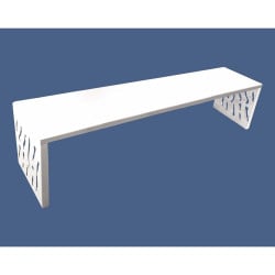Banquette Venise acier Procity, lg. 1800 mm, peint/zinc, fixation sur platines - Blanc pur