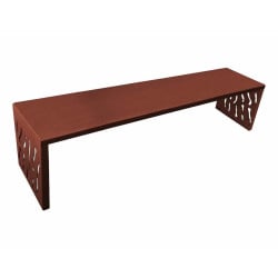 Banquette Venise acier Procity, lg. 1800 mm, peint/zinc, fixation sur platines - Aspect Corten