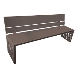 Banc acier Venise Procity, lg. 1800 mm, peint/zinc, fixation/platines - Gris Procity