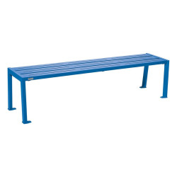 Banquette Silaos acier Procity, lg. 1800 mm, peint/zinc, fixation platines - Bleu gentiane