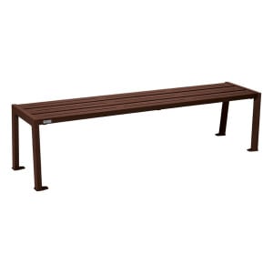 Banquette Silaos acier Procity, lg. 1800 mm, peint/zinc, fixation platines - Brun chocolat