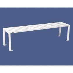 Banquette Silaos acier Procity, lg. 1800 mm, peint/zinc, fixation platines - Blanc pur