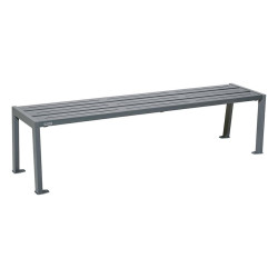 Banquette Silaos acier Procity, lg. 1800 mm, peint/zinc, fixation platines - Gris Procity
