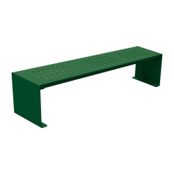 Banquette KUB. acier Procity, lg. 1800 mm, peint/galva, fixation tiges d'ancrage non fournies - Vert mousse