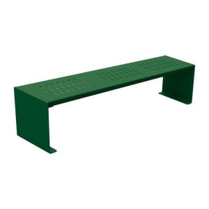 Banquette KUB. acier Procity, lg. 1800 mm, peint/galva, fixation tiges d'ancrage non fournies - Vert mousse
