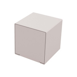 Cube acier KUB. Procity, 450 x 450 mm, fixation tiges d'ancrage non fournies - Gris soie