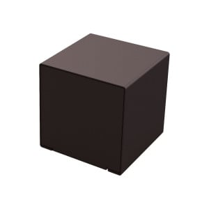 Cube acier KUB. Procity, 450 x 450 mm, fixation tiges d'ancrage non fournies - Noir foncé