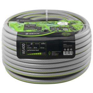 Tuyau d'arrosage GEKA Plus WS400  1/2" vert/gris PVC, long. 50 m