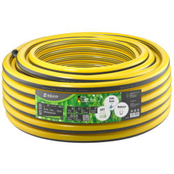 Tuyau d'arrosage GEKA Plus WS500  1" jaune/gris PVC, long. 50 m