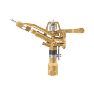 Arroseur rotatif et par secteur GEKA V65 en laiton, portée 17,5 m, filetage femelle G1