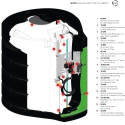 Cuve de stockage fioul Fuelstation - 5000 L, 230 V - 60 L/min, compteur mécanique