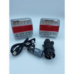 Kit signalisation LED magnétique sans fil pour remorque Ledwork Transaxe