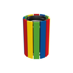 Corbeille Cologne "spéciale enfants" 40 litres Procity - Avec seau - Ø 370 x hauteur 590 mm - Mulitcolore