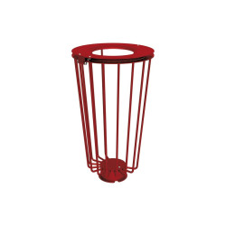 Corbeille Lofoten Vigipirate 100 litres Procity - Sans sac - Ø 495 x hauteur 855 mm - Rouge pourpre