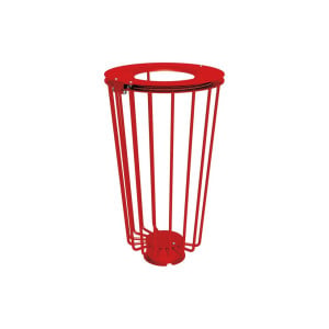 Corbeille Lofoten Vigipirate 100 litres Procity - Sans sac - Ø 495 x hauteur 855 mm - Rouge signalisation