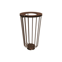 Corbeille Lofoten Vigipirate 100 litres Procity - Sans sac - Ø 495 x hauteur 855 mm - Brun chocolat