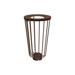 Corbeille Lofoten Vigipirate 100 litres Procity - Sans sac - Ø 495 x hauteur 855 mm - Brun chocolat