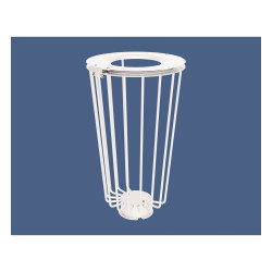 Corbeille Lofoten Vigipirate 100 litres Procity - Sans sac - Ø 495 x hauteur 855 mm - Blanc pur