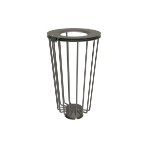Corbeille Lofoten Vigipirate 100 litres Procity - Sans sac - Ø 495 x hauteur 855 mm - Gris Procity