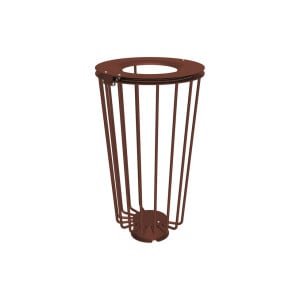 Corbeille Lofoten Vigipirate 100 litres Procity - Sans sac - Ø 495 x hauteur 855 mm - Aspect Corten