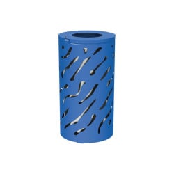 Corbeille standard Venise 80 litres Procity - Ø 450 x hauteur 845 mm - Avec seau galva - Bleu gentiane