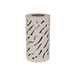 Corbeille standard Venise 80 litres Procity - Ø 450 x hauteur 845 mm - Avec seau galva - Gris soie