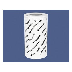 Corbeille standard Venise 80 litres Procity - Ø 450 x hauteur 845 mm - Avec seau galva - Blanc pur
