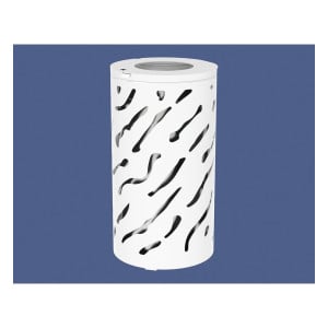 Corbeille standard Venise 80 litres Procity - Ø 450 x hauteur 845 mm - Avec seau galva - Blanc pur