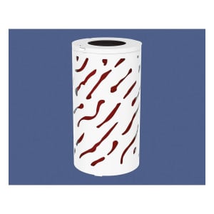Corbeille standard Venise 80 litres Procity - Ø 450 x hauteur 845 mm - Avec seau peint/galva - Blanc pur