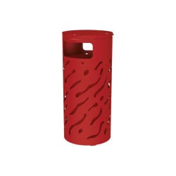 Corbeille standard Venise 80 litres Procity - Ø 450 x hauteur 845 mm - Sans seau - Rouge pourpre